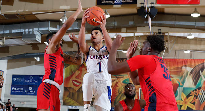 Kansas vs Dayton basketball Maui Devon Dotson